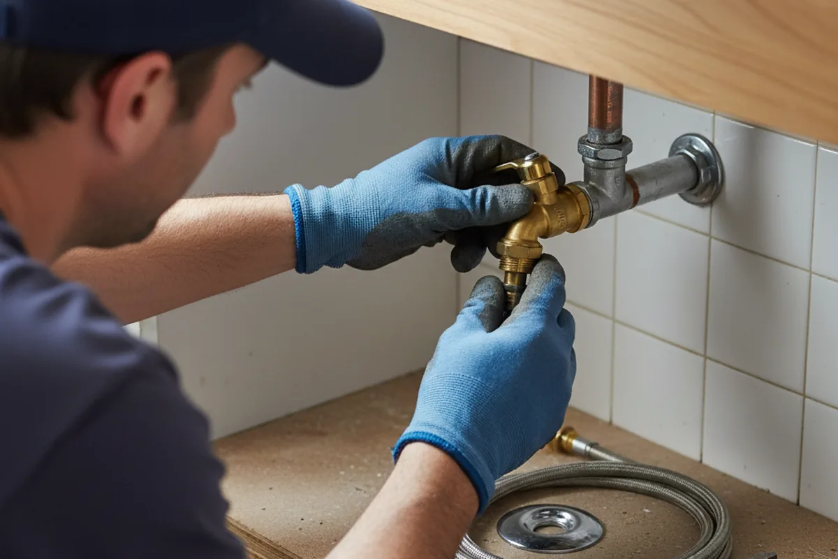 Shutoff valve and fitting work during Emergency Plumbing in Laceys Spring
